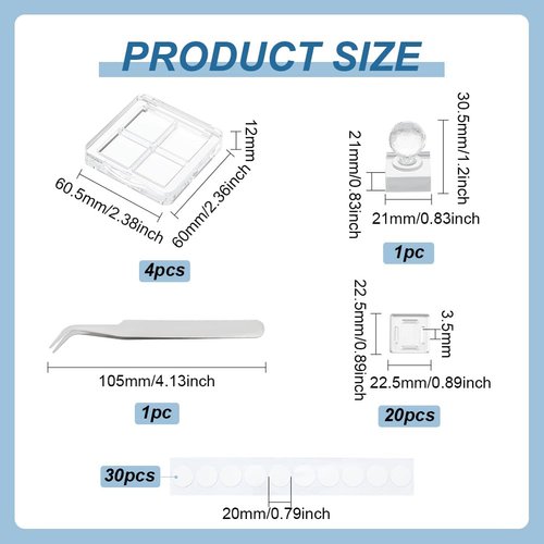 BENECREAT 4Pcs Empty DIY Eyeshadow Box Kit, Slim Custom Makeup Palette Wrapped Powder Blush Lipstick Container with 20pcs Palette Pans for Travel, DIY Cosmetic, Crafts projects