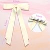 JGQUR Hair Ribbons for Women Long Tail Hair Bow Clips,Coffee Camel Beige White Ribbon for Women's Hair,Barrettes Hair Accessories for Woman Girls Pack of 4