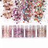 Unime Body Glitter 16 Colors Chunky Glitter for Body Face Hair Make Up Nail Art Mixed Color Glitter