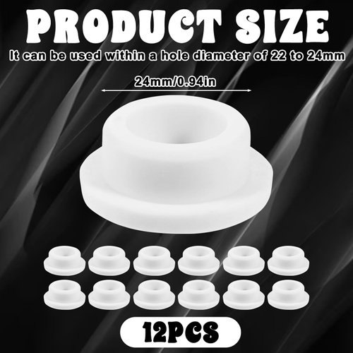 12 Pcs Rubber Sink Overflow Cap Sink Overflow Hole Cover Reusable Sinking Hole Insert CapRound Overflows Cover Hone Use Basin Ring Insert Plug for Kitchen Bathroom Basin