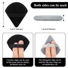 Maitys 12 Pieces Powder Puff Triangle Face Makeup Cosmetic for Loose Powder Soft Body Washable Reusable Foundation Sponge Mineral Wet Dry Makeup Tool(Black, Gray, Small)