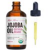 Kate Blanc Cosmetics Jojoba Oil for Hair Growth, Skin & Face (2oz) Facial Oil for Gua Sha Massage. 100% Pure & Natural Hair Oil Moisturize Nails, Ear, Scalps, Cuticles