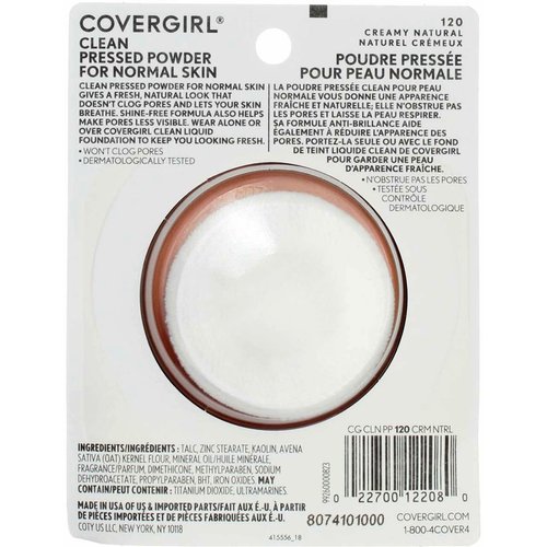 Cover Girl clean normal skin pressed powder 120 Creamy Natural .39 oz