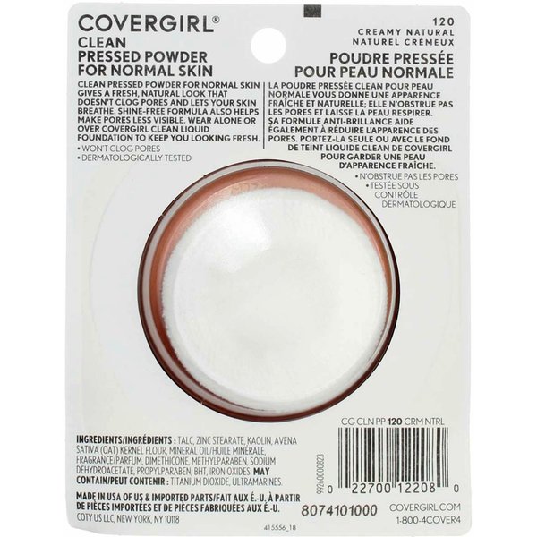 Cover Girl clean normal skin pressed powder 120 Creamy Natural .39 oz