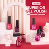Gellen Gel Nail Polish - Red Burgundy 6PC Gel Polish Set, Hot Pink Purple Nail Polish Gel Manicure Nail Gifts Valentine's Day for Women
