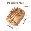 Bamboo Hair Brush for Hair Growth, Mini Wood Hair Brush Wooden Scalp Massager Travel Detangling Hairbrush Air Cushion Hair Brushes for Women and Men All Hair Types, Easy of Holding