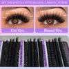 SLSXNL Lash Clusters Eyelash Extensions Volume 60D 80D 100D 10-18MM Eyelash Clusters D Curl Cluster Lashes 270pcs 10mm 12mm 14mm 16mm 18mm Thin Band Natural Eye False Eyelashes