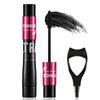 Apooliy Waterproof Mascara with Eyelash Drawing Aid Set, Mascara Volume and Length,Curling Lashes, Smudge-Proof, Non-Sticky, Quick Drying Mascara, Black