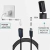 xsdtech 10ft Long Power Extension Cable,USB C Male to Female Compatible with Ring Pan-Tilt Indoor Cam (2024 Release)， Mag-Safe Charger， iPhone16 /15 (Black, 10FT)