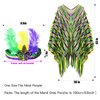 QLINLEAF Mardi Gras Poncho Feather Headband for Women Halloween Venetian Carnival Party Supplies