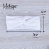 Motique Accessories White Solid Twist Turband Headwrap Hair Band for Women