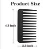 Mini Wide Tooth Comb,Small Travel Purse Hair Detangling Comb Beard Comb for Curly Wavy Hair Portable Care Comb Shower Comb Travel Combs for Men Women - Best Styling Comb for Wet,Dry,Long Hair (Black)