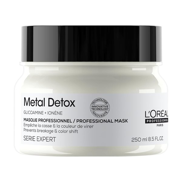 L'Oreal Professionnel Metal Detox Hair Mask | Deep Conditioner & Treatment | Prolongs Hair Color Prevents Damage & Adds Softness | For Dry, Damaged & Color Treated Hair | Paraben & Sulfate-Free