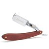 Zertone Straight Razors for Men Natural Wood Scale with 20 Double Edge Blades - Professional and Close Shaving Straight Edge Razor- Manual Shaver, Barber Razor Blade (Aluminum)