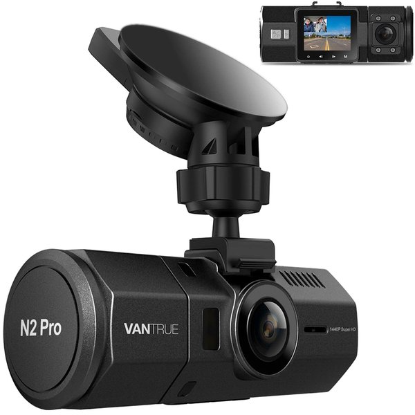 Vantrue N2 Pro Uber Dual Dash Cam Infrared Night Vision, Dual Channel 1080P Front and Inside, 2.5K Single Front Car Accident Dash Camera, 24hr Motion Sensor Parking Mode, Support 256GB max