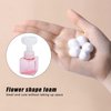 8.4oz 250ml Foaming Hand Soap Dispenser, Refillable Empty Foam Liquid Hand Soap Container Cute Cat Paw Flower Shape Foaming Soap Dispenser, Reusable Plastic Press Bottle for Bathroom(Pink)