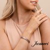 Jecanori 2Pcs Magnetic Copper Bracelets for Women, Vintage Flower 99.99% Pure Copper Bracelets with 3500 Gauss Magnets