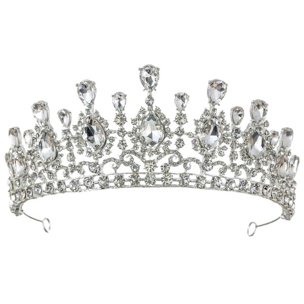 SAMKY Wedding Headpiece Rhinestone Bridal Crown for Women Bride Hair Accessories