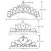 NODG 3 Pieces Silver Tiaras for Women Princess Rhinestone Mini Tiaras with Comb Crowns for Women with Comb for Princess Party Favors Tiaras and Crowns for Women