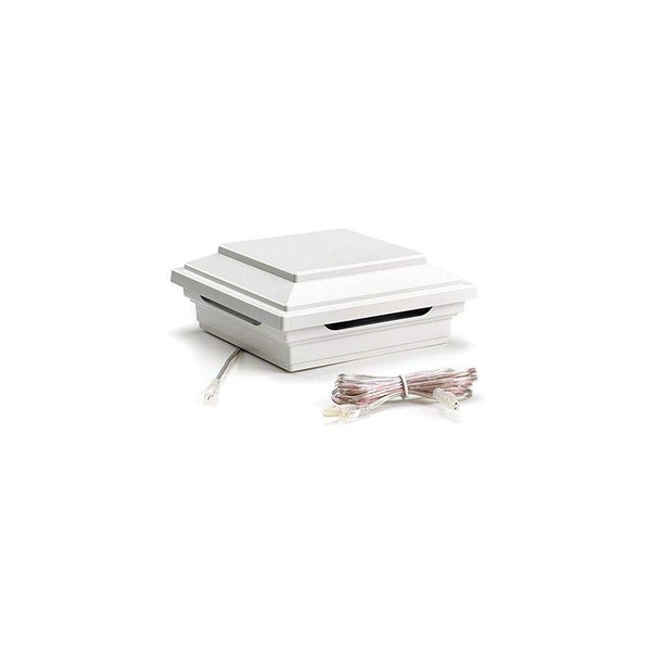 LED Post Cap Light- Square Style, Classic White, WTSQLEDCAP4X4C