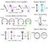 82PCS Piercing Kit Stainless Steel Acrylic Piercing Jewelry Piercing Needle 14G 16G Body Piercing Kit Nose Ear Septum Lip Tongue Eyebrow Belly