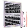 Mink Fluffy Eyelash Extension Kit 280PCS 3D Volume Individual Lashes 40D Lash Clusters 10-16MM DIY Lash Extension Kit with Lash Glue Bond and Seal and Applicator Tool for Lash Extension Beginners