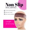 Mrs Gwen Hair Velvet Non Slip Wig Band Adjustable with Velcro Headband Wig Security With Swiss Lace Wear & Go Glueless Lace Wigs (Brown)