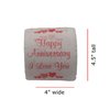 JustPaperRoses Happy Anniversary, Printed Toilet Paper Gag Gift, Funny Novelty Wedding or Dating Anniversary Present for Him or Her