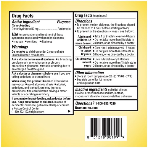 Dramamine 50mg Tablets-36 ct by Dramamine