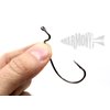 Harmony Fishing Company Razor Series (10 Pack) EWG Offset Worm Hooks with Bait Pegs (3/0)