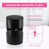Buqikma Eyelash Extension Glue Jar Storage Tank with Bottom Sealed Adhesive Stand Activated Storage (Black)