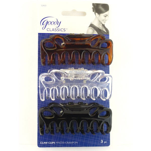 Goody WoMens Classics Claw Clip, Bow Tie, 3 Count
