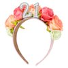 ANBALA 21st Birthday Floral Crown Birthday Girl Headband Cute 21st Birthday Gift for Her Headband for Birthday Celebrations 21st Birthday Party Supplies (Pink)