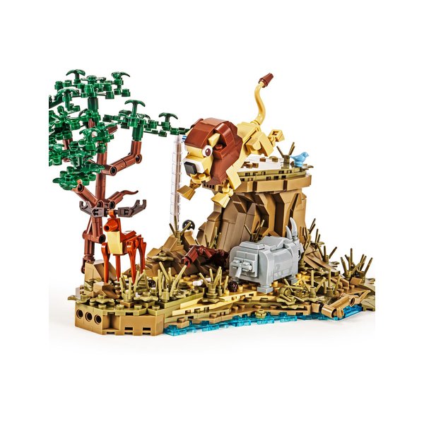 SEMKY Animal Series Lion Grassland Building Blocks Set, (755Pieces) Creative Animal Model Gifts for Kid and Adult