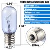 297048600 241552802 Refrigerator Light Bulb Replacement Compatible with Frigidaire Whirlpool KitchenAid Electrolx Kenmore Fridge Light Bulbs-T8 E17 40W (2 Pack)