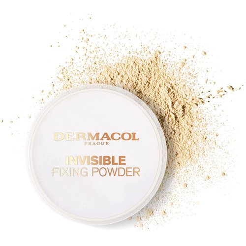 Dermacol - Invisible Fixing Face Powder, Touch-proof Translucent Setting Powder for Oily Skin & Other Skin Types, Loose Powder Makeup, Frangrance-Free Matte Powder with Powder Puff, Light, 13.5 g