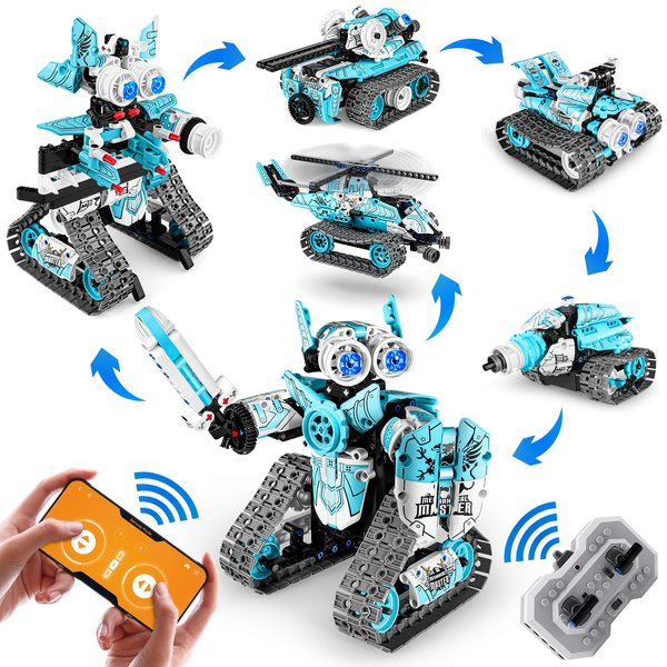 Amy&Benton Robot Building Kit Remote Control Robot Kit 6-in-1 Stem Robot Building Kit APP Control Robot Kit for Boys 8 10 1216 Year Old Kids Birthday Gift Toys
