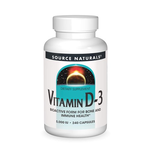 Source Naturals Vitamin D-3 5000 iu Supports Bone & Immune Health - 240 Capsules