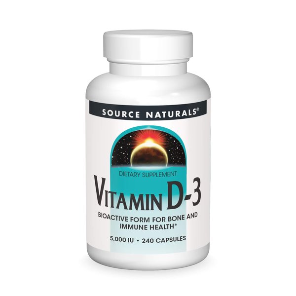 Source Naturals Vitamin D-3 5000 iu Supports Bone & Immune Health - 240 Capsules