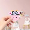 Cute Cow Hair Clips Small Pink Cow Print Hair Alligator Clips Funny Moo Cow Baby Hair Bow Clip Hair Decoration Gift Cowgirl Princess Cow Hair Barrettes for Kids Teens 2pcs (Moo Cow)