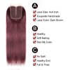 Straight Hair 8A Brazilian Virgin Hair 99j Burgundy Straight Hair 100% Unprocessed Human Hair Weaves 3 Bundles with Lace Closure 4x4 Free Part Red Wine Color Weft Weaves 12 14 16 with 12C,burgundy…