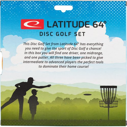 D·D DYNAMIC DISCS Latitude 64 Advanced 3 Disc Retro Burst Starter Set | Includes a Retro Keystone, Retro Fuse, and Retro Saint |(Frisbee Golf Stamp and Color Will Vary) (Single Pack)
