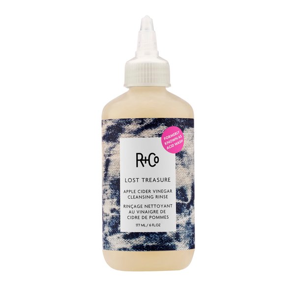 R+Co Lost Treasure Apple Cider Vinegar Cleansing Rinse | Dramatic Shine + Softens Hair + Preserves Color | Vegan + Cruelty-Free | 6 Oz