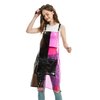 MIKI WELL Hair Stylist Apron - Adjustable Apron with Pockets, TPU Waterproof Barber Apron, black+fuchsia