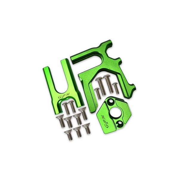 16pc Set Aluminum Center Differential (Front+Rear)+Motor Mount KRATON/Outcast/Notorious/Typhon/Talion, 1/7 Infraction Limitless by GPM (Green)
