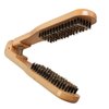Double Sided Wood Clamp Hair Brush for Easy Straightening, Smoothing and Preventing Hair Damage, 22cm Length, ()