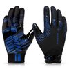 NICEWIN Football Gloves Youth Receiver Gloves for Kids, Blue1 Small