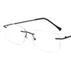 Rimless Clear Bifocal Reading Glasses Blue Light Blocking Readers for Men and Women Unisex Eyewear Far Near Dual-Use Lightweight Magnifying Anti Glare UV Digital Reduce Eyestrain Fashion Eyeglasses