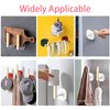 KFZDCG 2Pcs Gold Curtain Holders Self Adhesive Curtain Tieback L Shaped Wall Mounted Hook Drapery Curtain Tiebacks Window Treatment Holdbacks for Home and Cafe Balcony Decorative Curtain Drapery