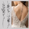 Cerlaza Tiny Temporary Tattoos for Women Girls, Realistic Fake Tattoos That Look Real and Last Long for Adult, Waterproof Hand Tattoos Stencils Stickers for Body Art-12 Sheets